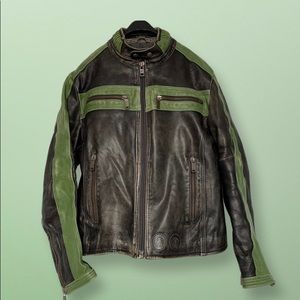 Diesel black leather jacket